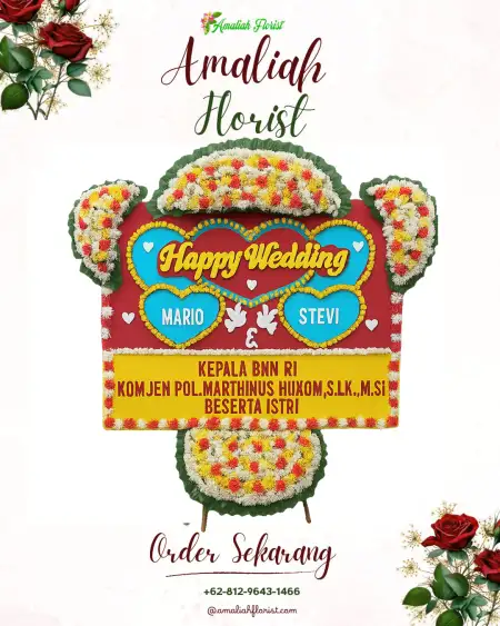 Papan Bunga Pernikahan Drokilo